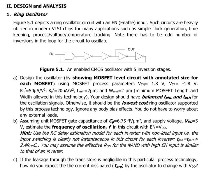 II. DESIGN and ANALYSIS 1. Ring Oscillator Figure 5.1