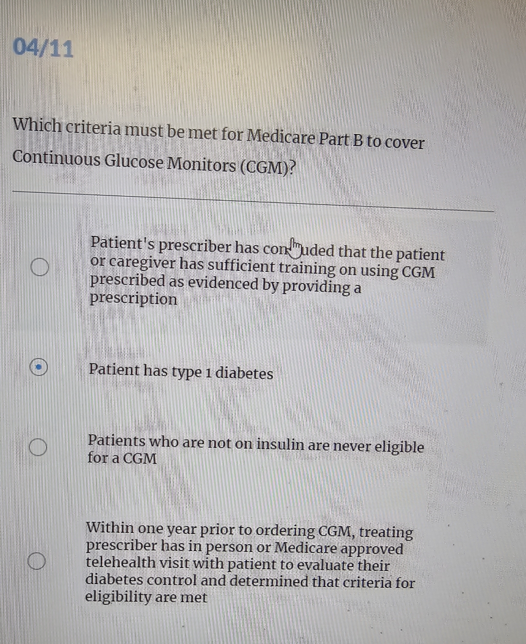 High Quality SOLUTION 04/11Which criteria must be met for Medicare Part ...