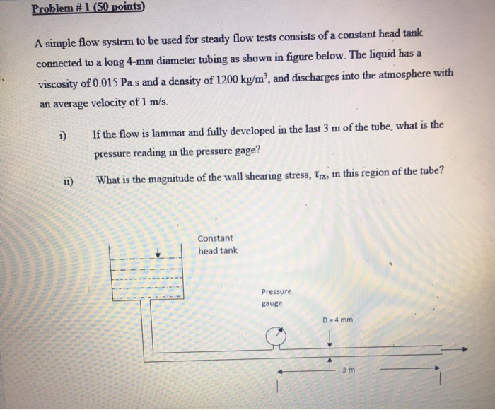 Solved Problem #150 points) A simple flow system to be used | Chegg.com