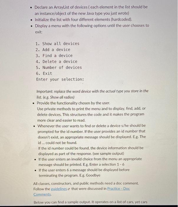 Solved . Create a new Java project 1410_Voccomments_Keview | Chegg.com