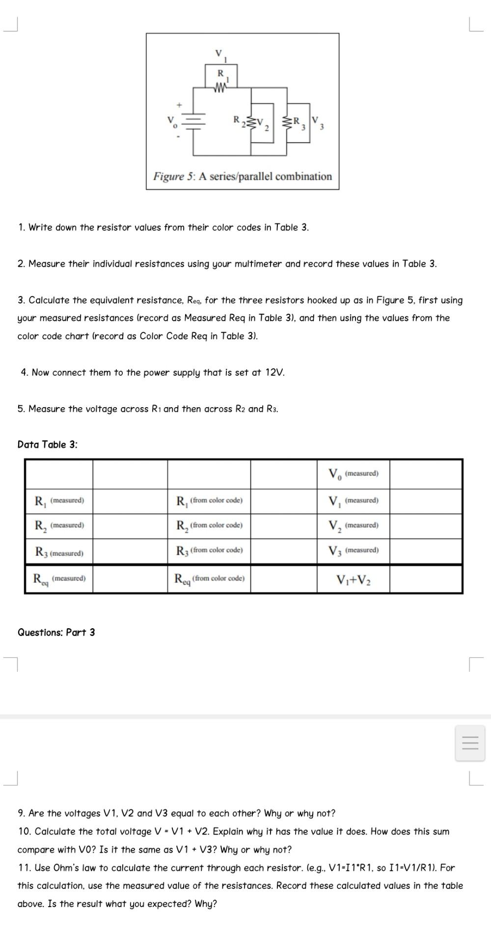 LABORATORY EXERCISE 3 RESISTORS IN SERIES AND