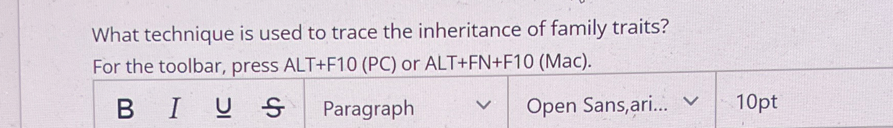 Solved What technique is used to trace the inheritance of | Chegg.com
