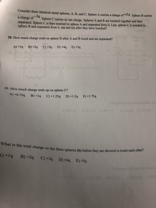 Solved Consider Three Identical Metal Spheres, A, B, And C. | Chegg.com