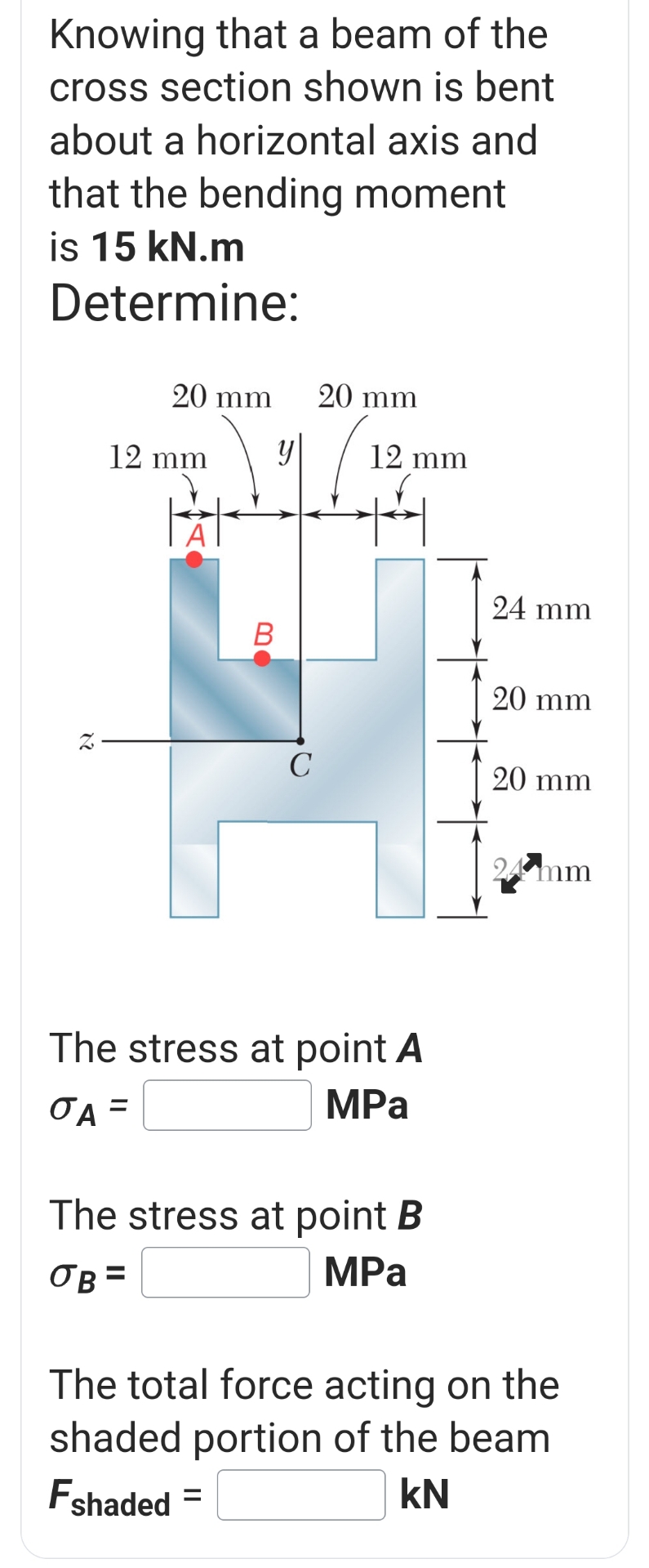 Solved Knowing that a beam of the cross section shown is | Chegg.com
