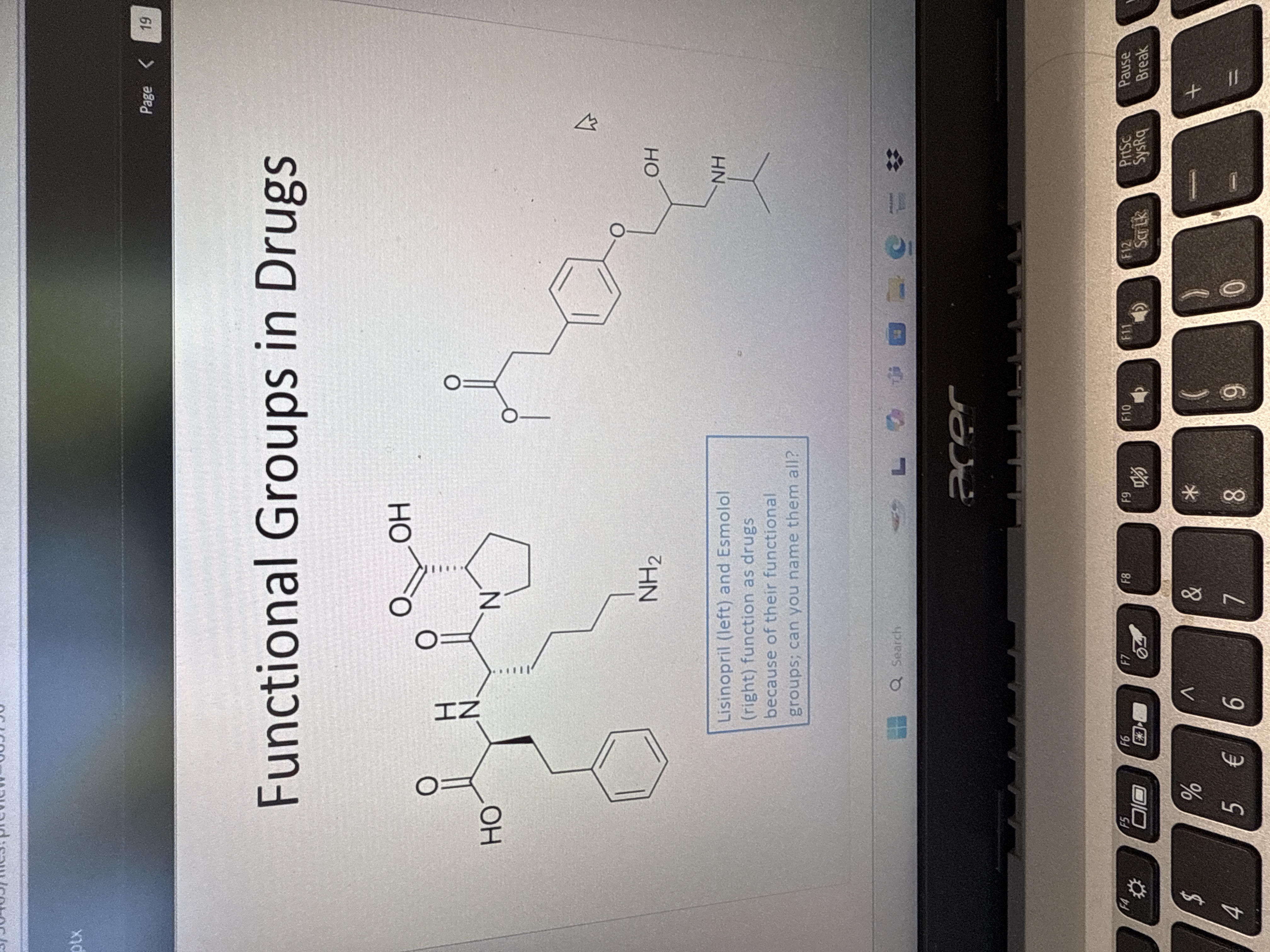 Left Group 6 Solved Functional Groups in DrugsLisinopril (left) and | Chegg.com