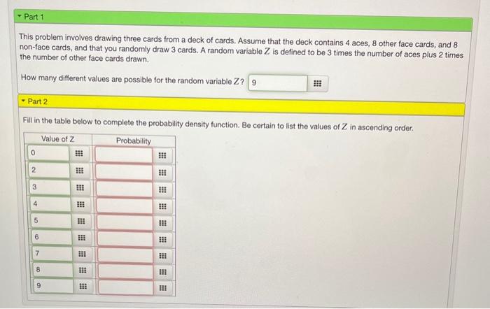Solved This problem involves drawing three cards from a deck | Chegg.com