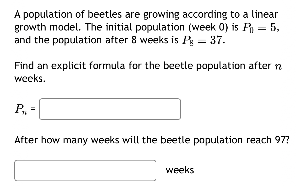 Solved how can i figure out a population of beetles are chegg