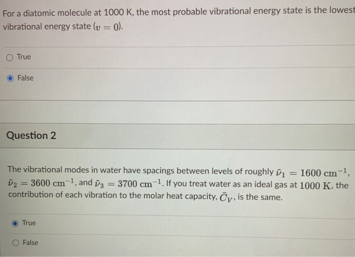 Solved Imagine 1000 unique diatomic molecules are allowed to