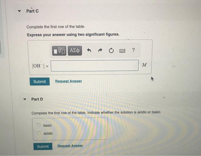 Solved Complete the following table by calculating the | Chegg.com