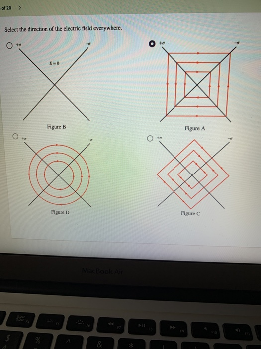 Solved of 20 > Select the direction of the electric field | Chegg.com