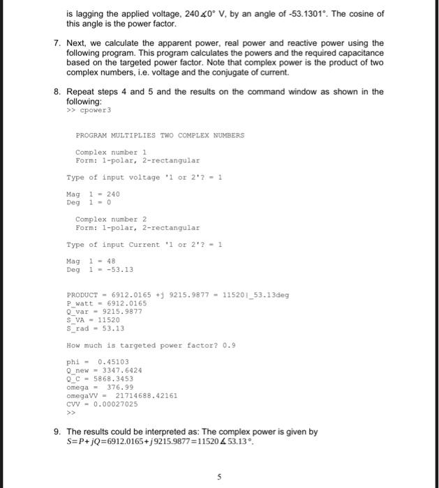 Solved Title: Power factor correction Objective: To perform | Chegg.com