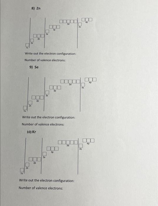 Solved Lab 5 Electron Configuration Activity (10 points)