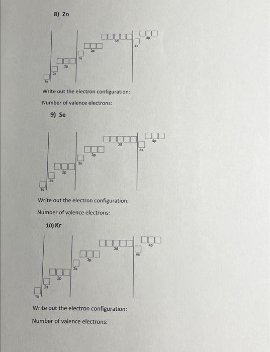 experiment 10 electron configurations of atoms and ions answers