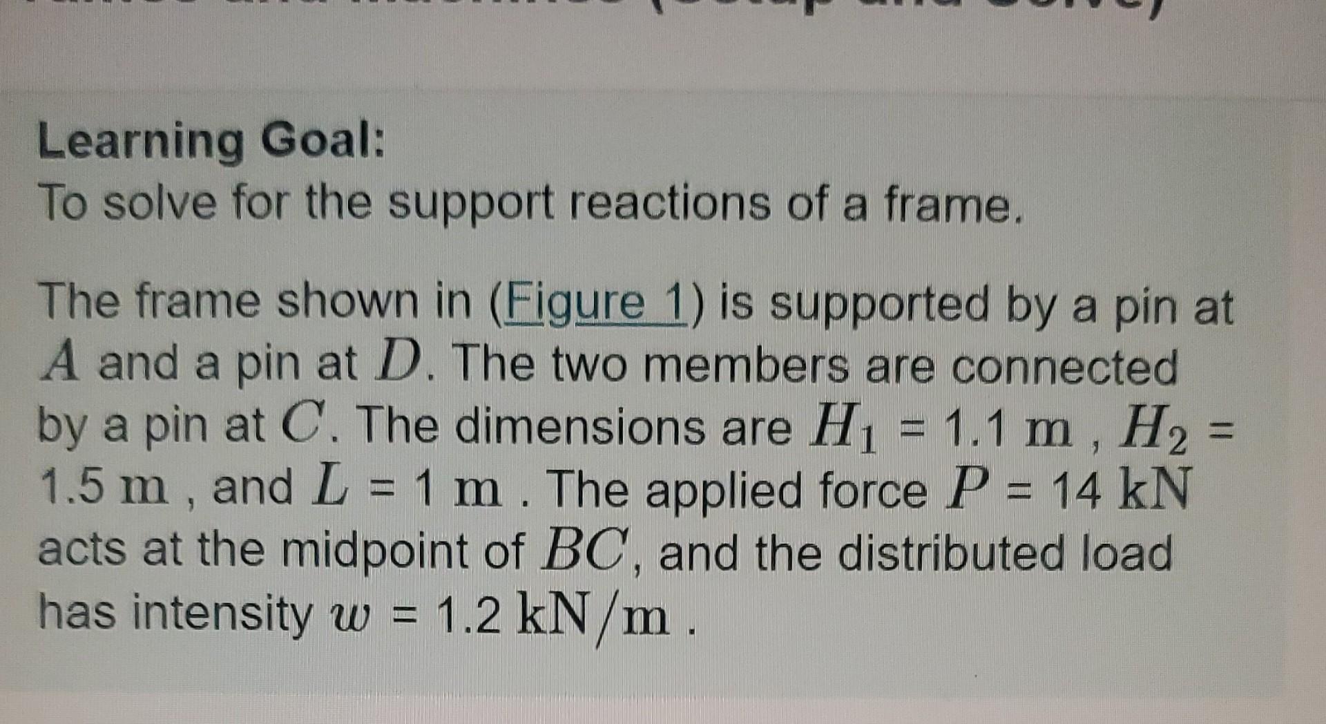 Solved Learning Goal: To Solve For The Support Reactions Of | Chegg.com