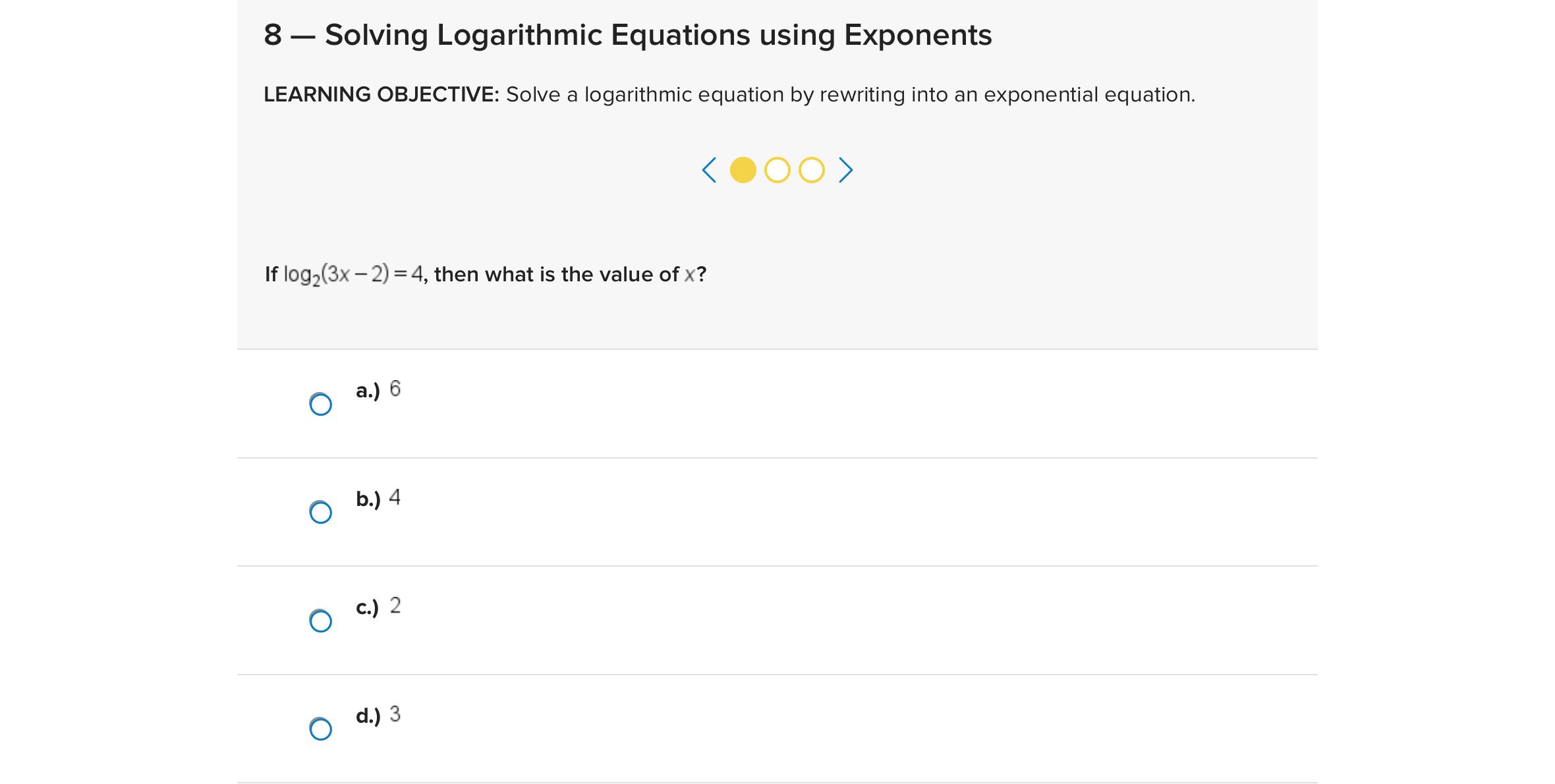 solved-8-solving-logarithmic-equations-using-chegg