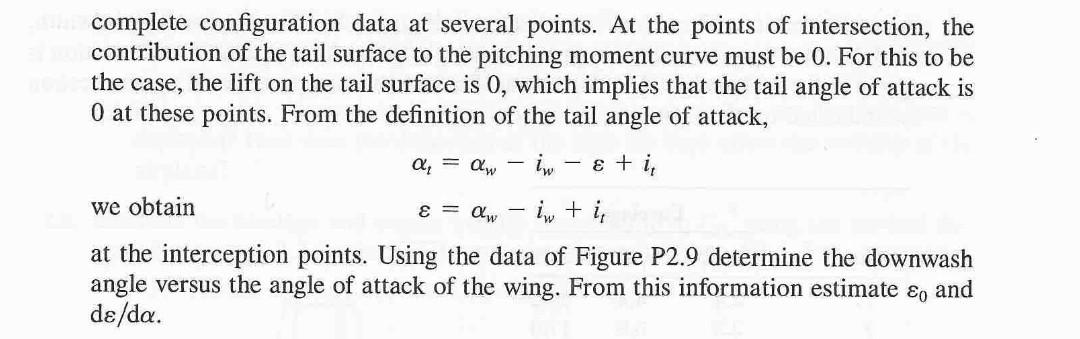 Solved 2.9. The downwash angle at zero angle of attack and | Chegg.com