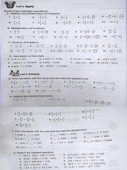 Let S Apply Perform The Indicated Operations A Chegg Com