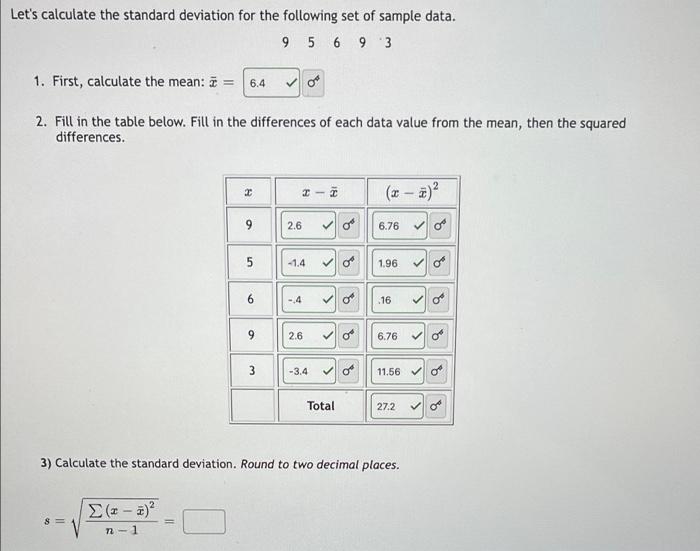 Solved We are going to calculate the mean and standard | Chegg.com