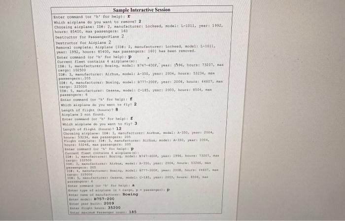 Solved csc237 Projact 3: Airplane Floe Due Dak: December | Chegg.com