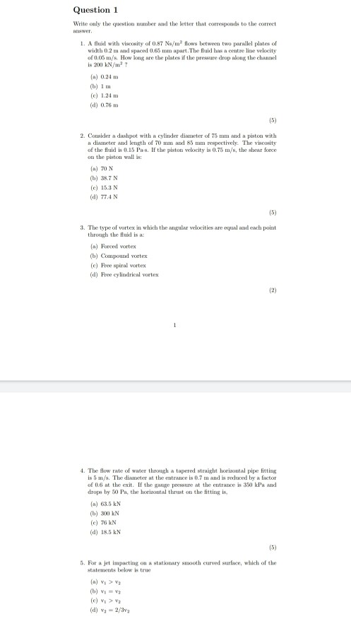 Solved Question 1 Write only the question member and the | Chegg.com