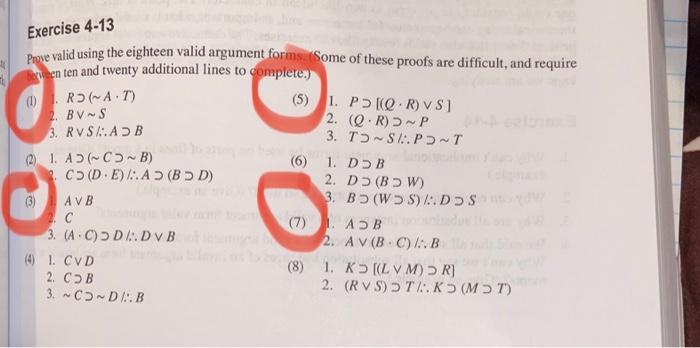 Solved Exercise 4-13 Prove Some Of These Proofs Are | Chegg.com