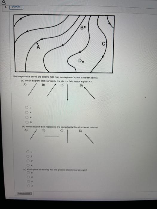 Solved 6. DETAILS B A D. The image above shows the electric | Chegg.com