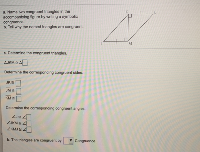 Solved A. Name Two Congruent Triangles In The Accompantying | Chegg.com