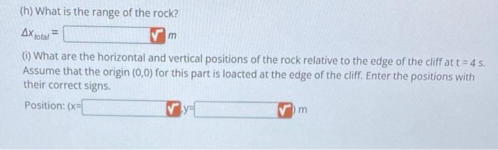Solved 1. A rock is thrown off a cliff at an angle of 54 | Chegg.com