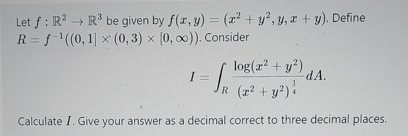 Solved Let F R2→r3 Be Given By F X Y X2 Y2 Y X Y Define