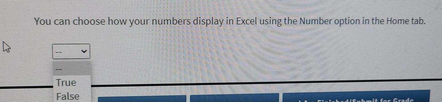 Solved You can choose how your numbers display in Excel | Chegg.com