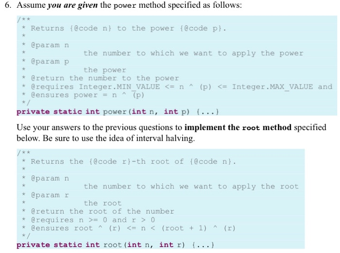 Solved 6. Assume you are given the power method specified as | Chegg.com