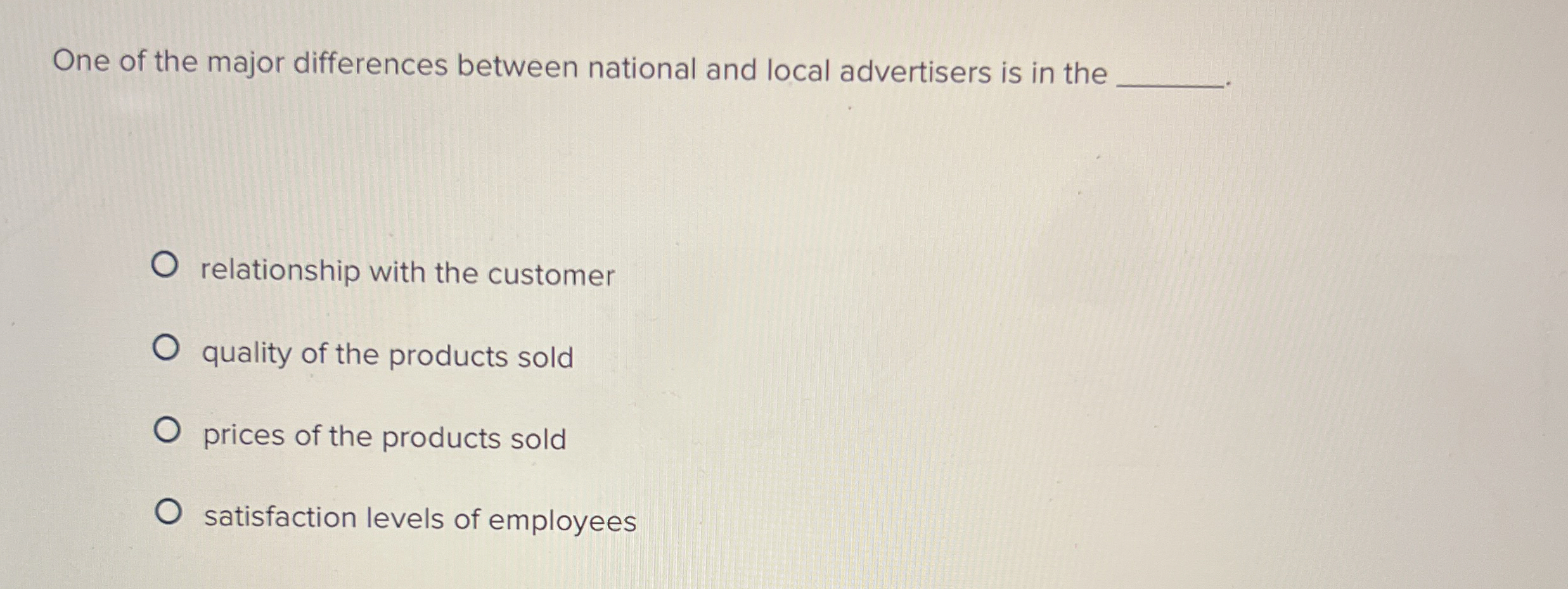 Solved One of the major differences between national and | Chegg.com