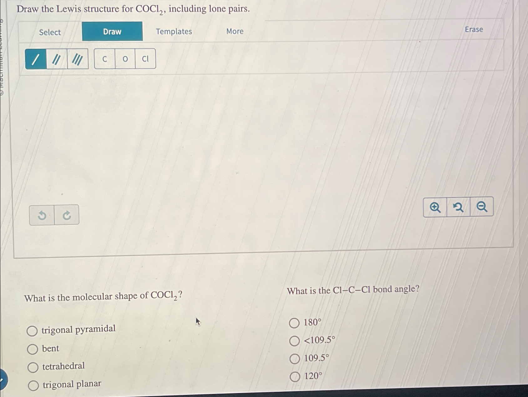 Solved Draw the Lewis structure for COCl2, ﻿including lone | Chegg.com