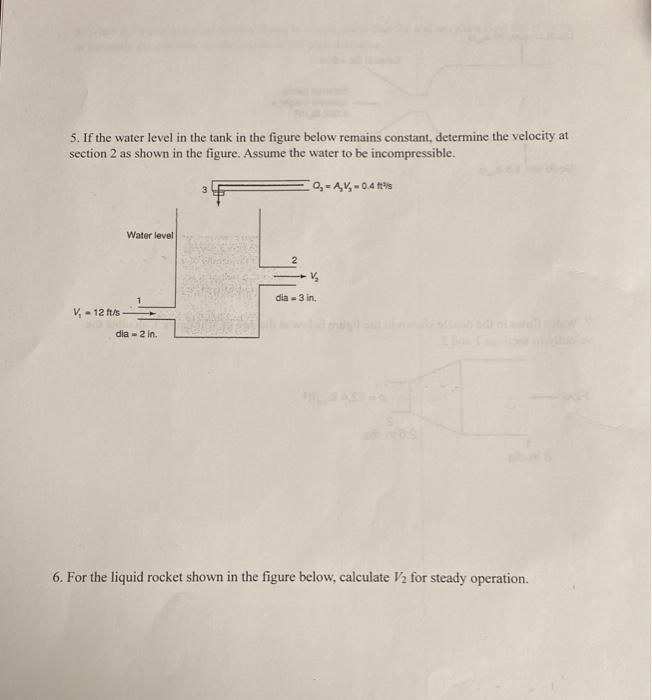 Solved 5. If the water level in the tank in the figure below | Chegg.com