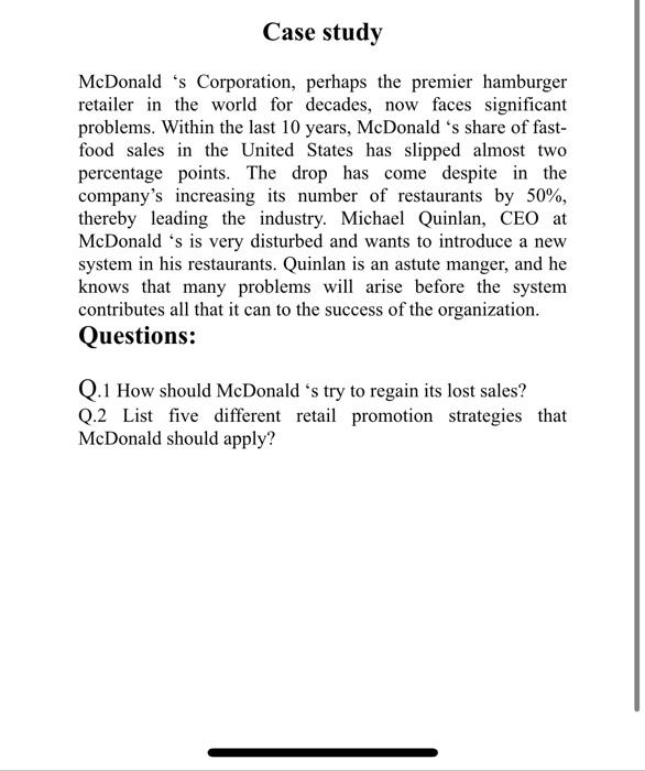 mcdonald's business case study 2023 edition pdf