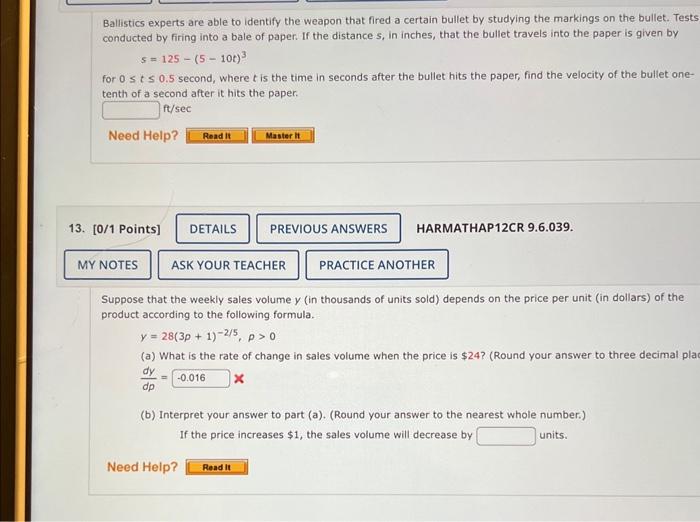 Solved Ballistics experts are able to identify the weapon | Chegg.com