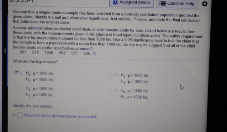 Solved o Assigned Media Question Help Assume that a simple | Chegg.com