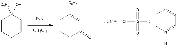 Solved The Tertiary Alcohol Below Was Reacted With Pcc In Ch2cl2 Chegg Com