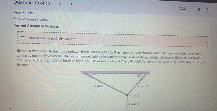 Block And Three Cords, In The Figure Below, A Block B | Chegg.com