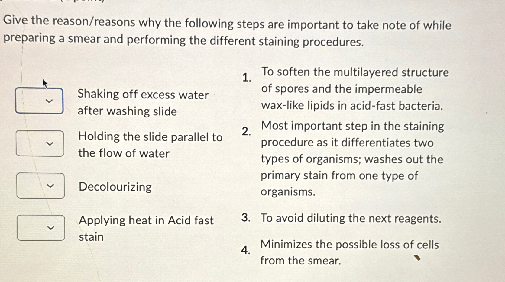 Solved Give the reason/reasons why the following steps are | Chegg.com