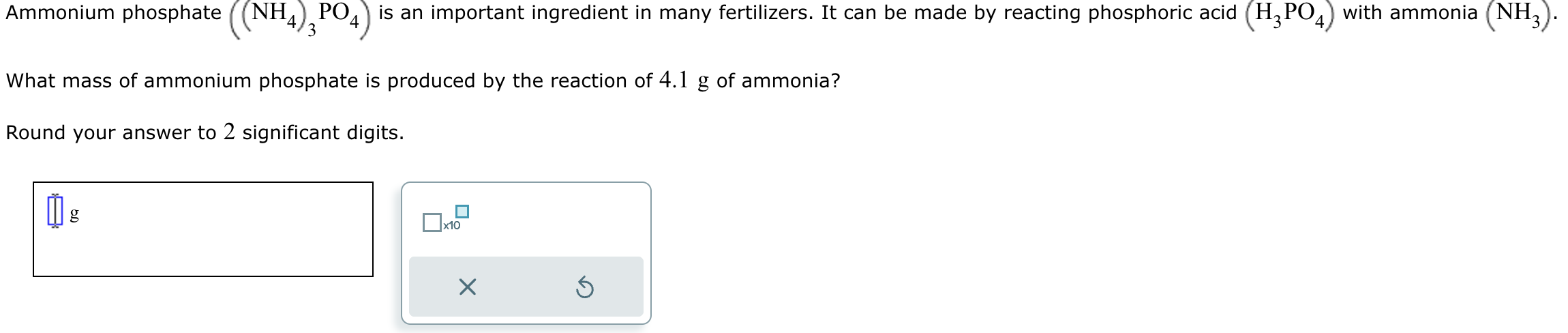 Solved Ammonium phosphate ((NH4)3PO4) ﻿is an important | Chegg.com