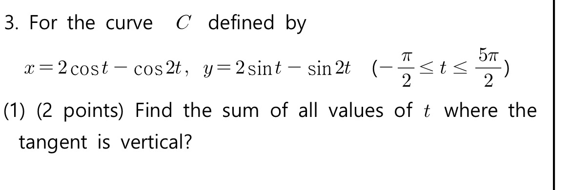 Solved (2) (3 ﻿points) ﻿Find the points where the tangent | Chegg.com