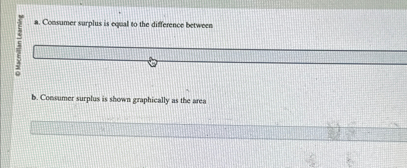 Solved है ﻿a. ﻿Consumer surplus is equal to the difference | Chegg.com