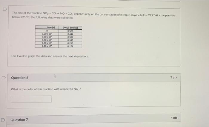 Solved The rate of the reaction NO, CO - NO.CO, depends only | Chegg.com