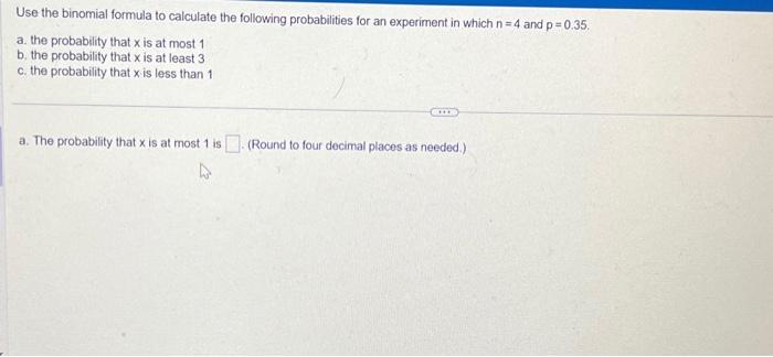 Solved Use the binomial formula to calculate the following | Chegg.com