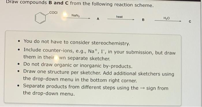 Solved Draw compounds B and C from the following reaction | Chegg.com