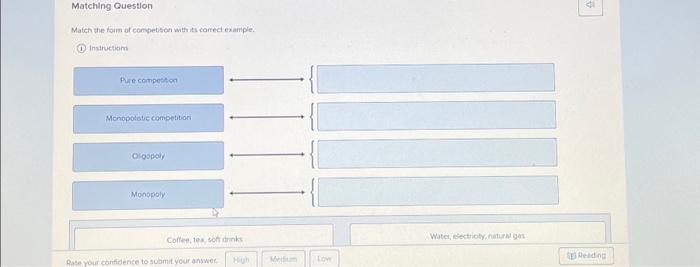 Solved Matching Question Match the form of competition with | Chegg.com