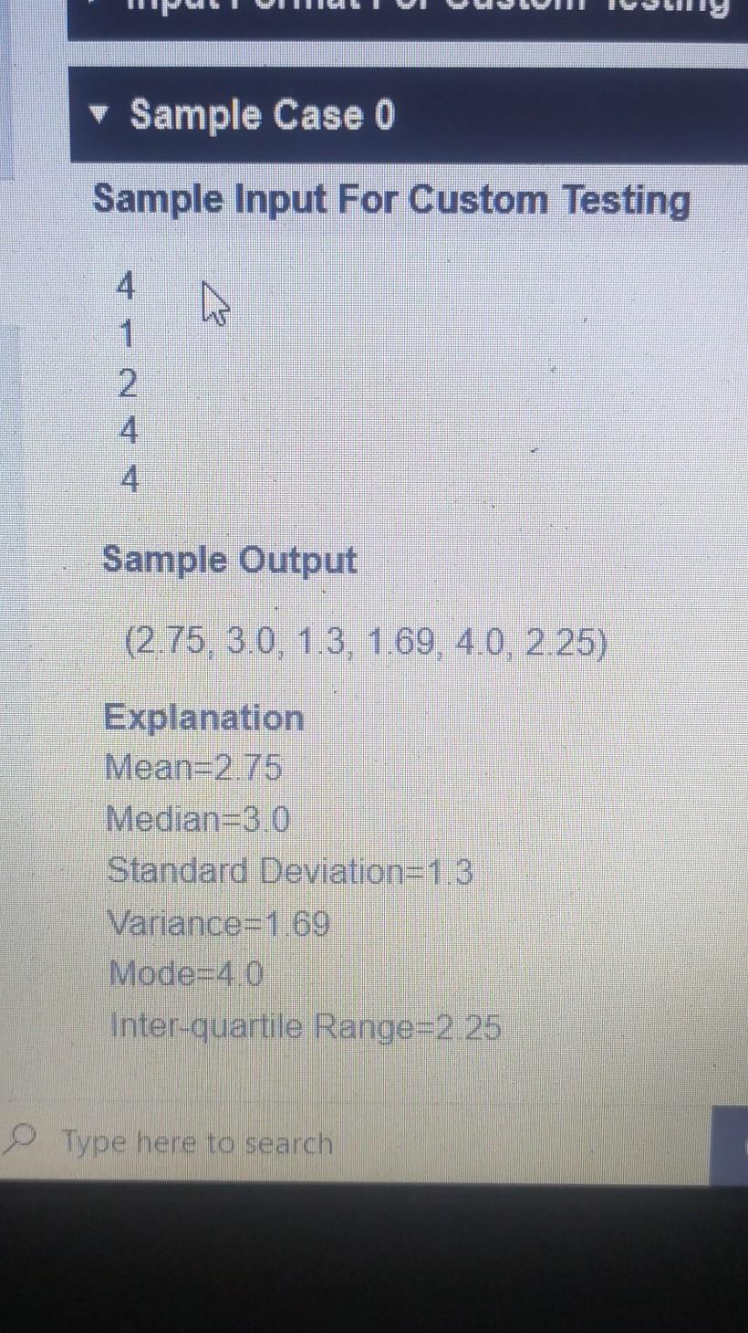 Solved Probability And Statistics - Statistical Measures In | Chegg.com