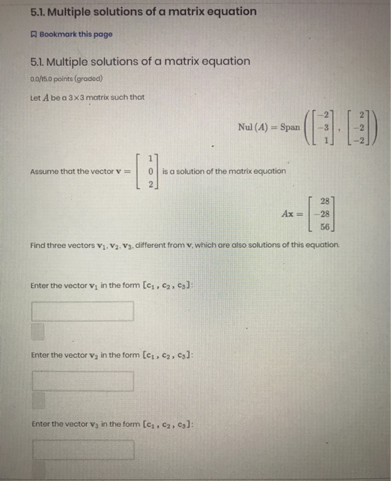multiple solutions of a matrix equation