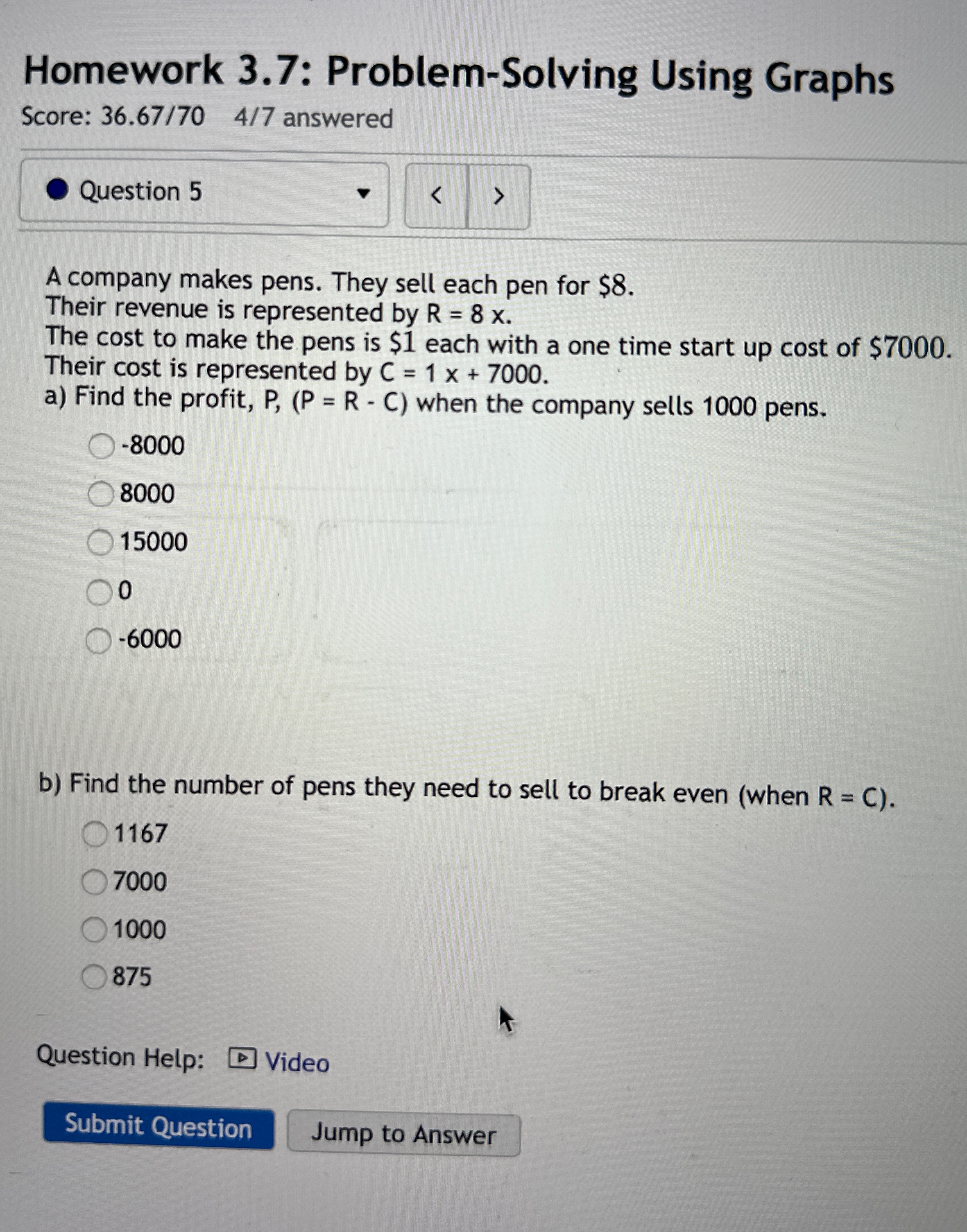 Solved Homework 3.7: Problem-Solving Using GraphsScore: | Chegg.com